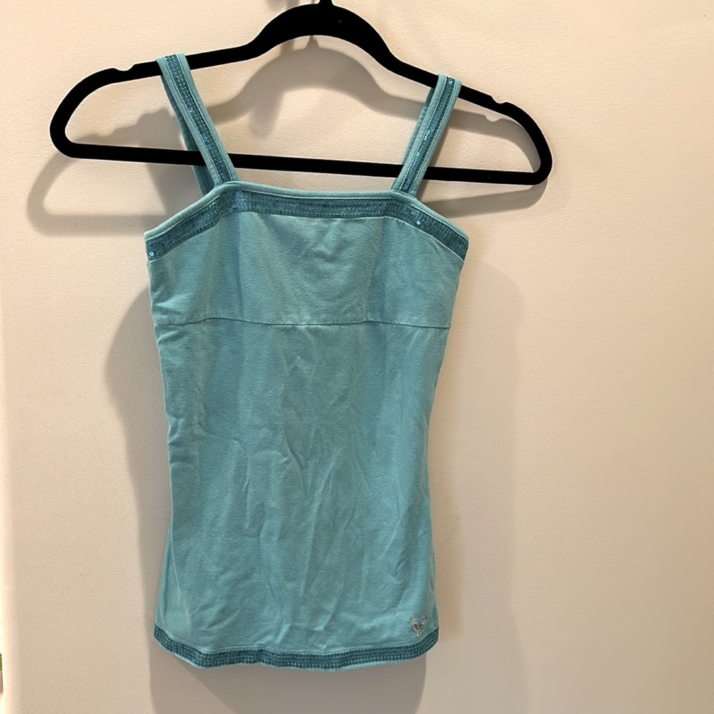 Blue sequence Y2K tank top